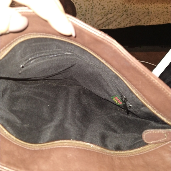 SAS Brown Leather shoulder purse - Picture 7 of 9